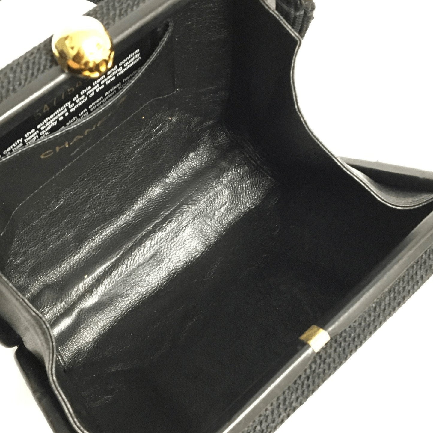 Chanel Black Woven Evening Bag