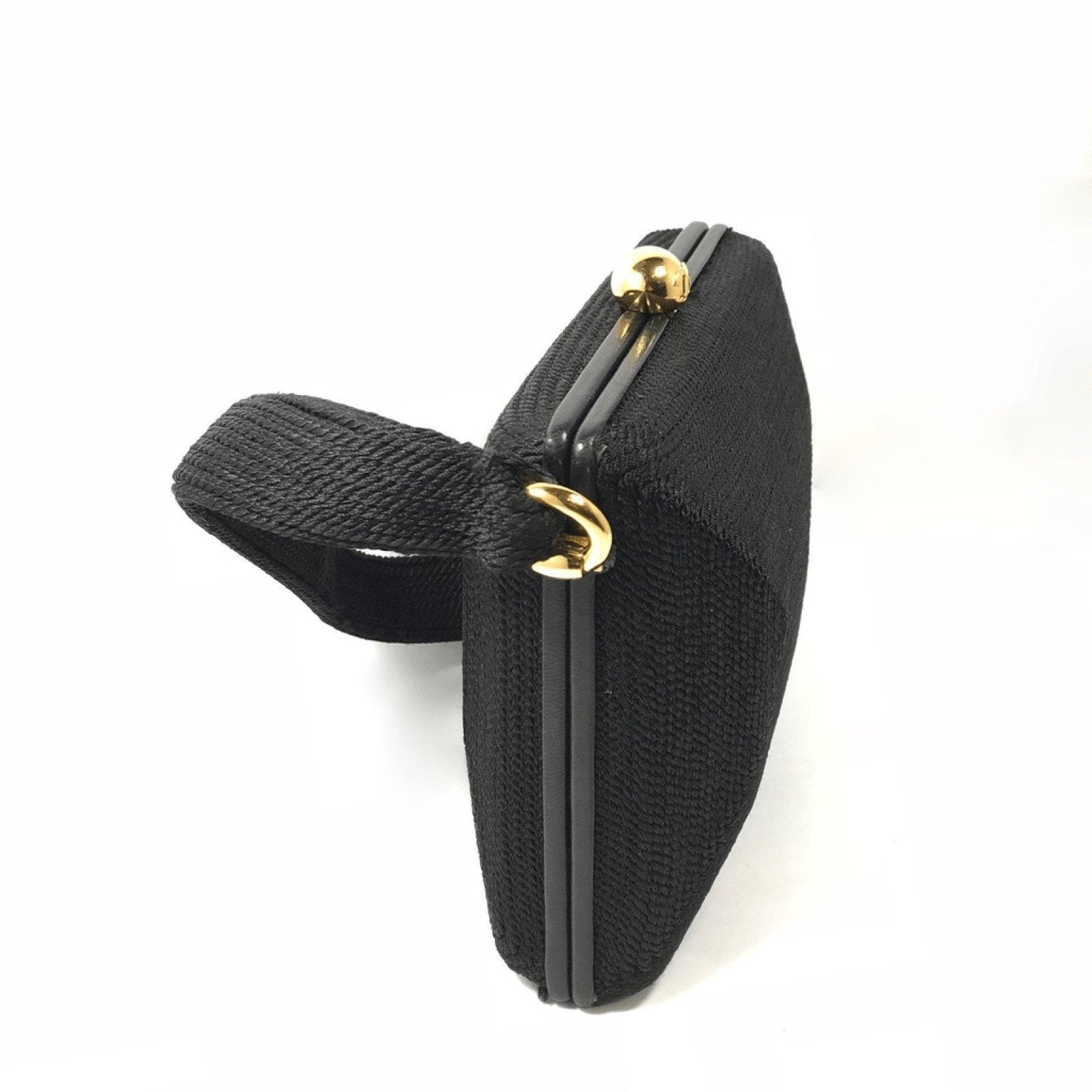 Chanel Black Woven Evening Bag
