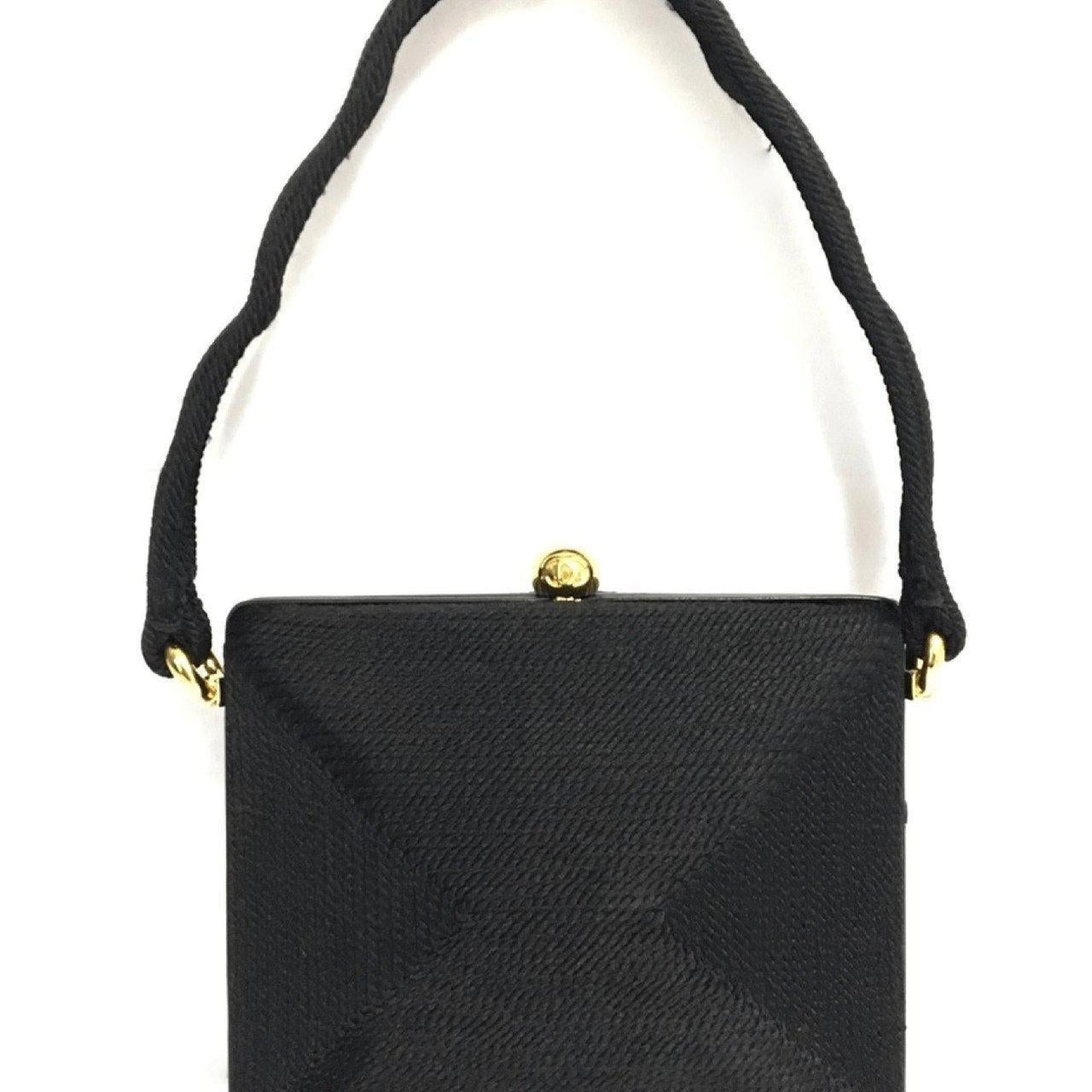 Chanel Black Woven Evening Bag
