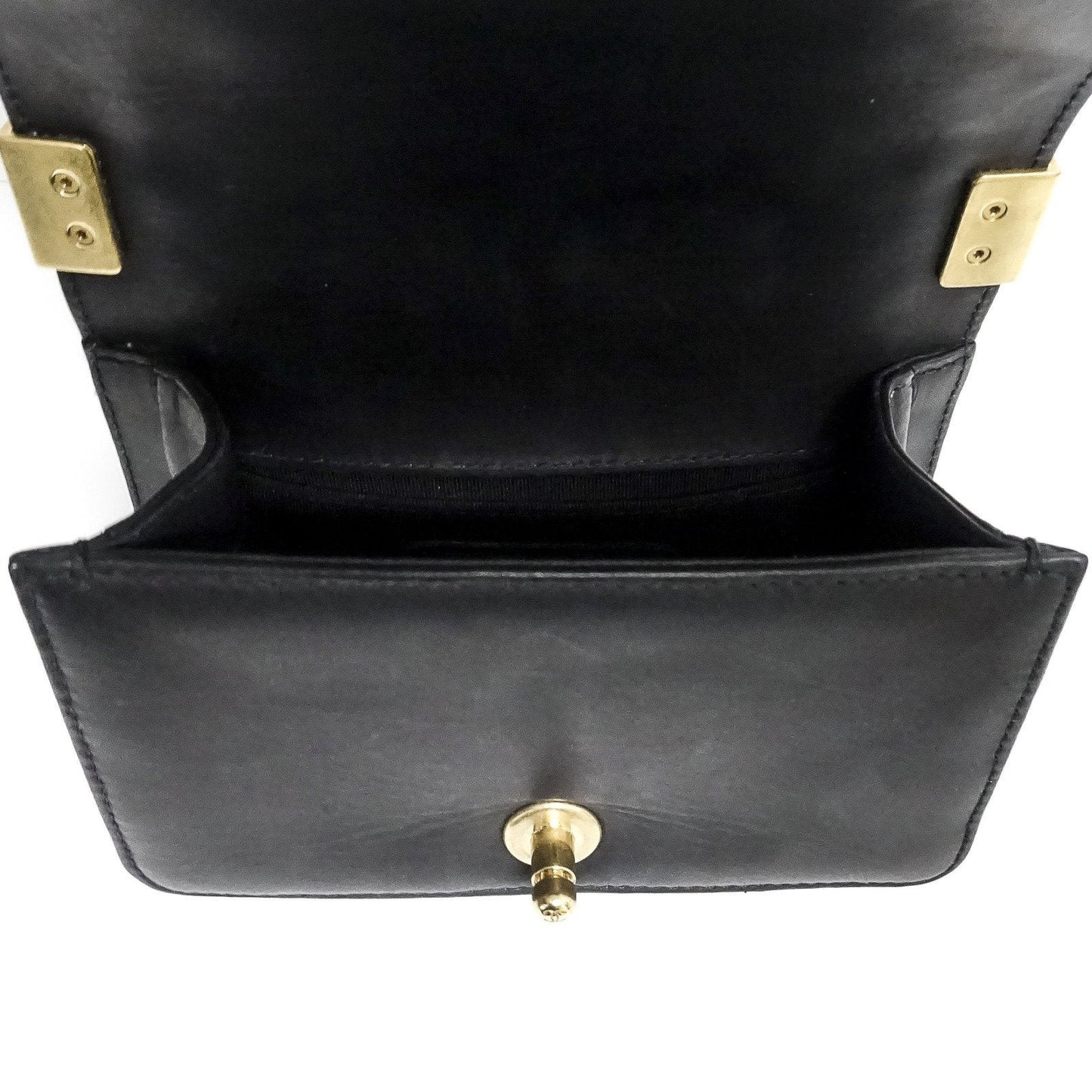 Chanel Black Woven Leather Chateau Boy Bag
