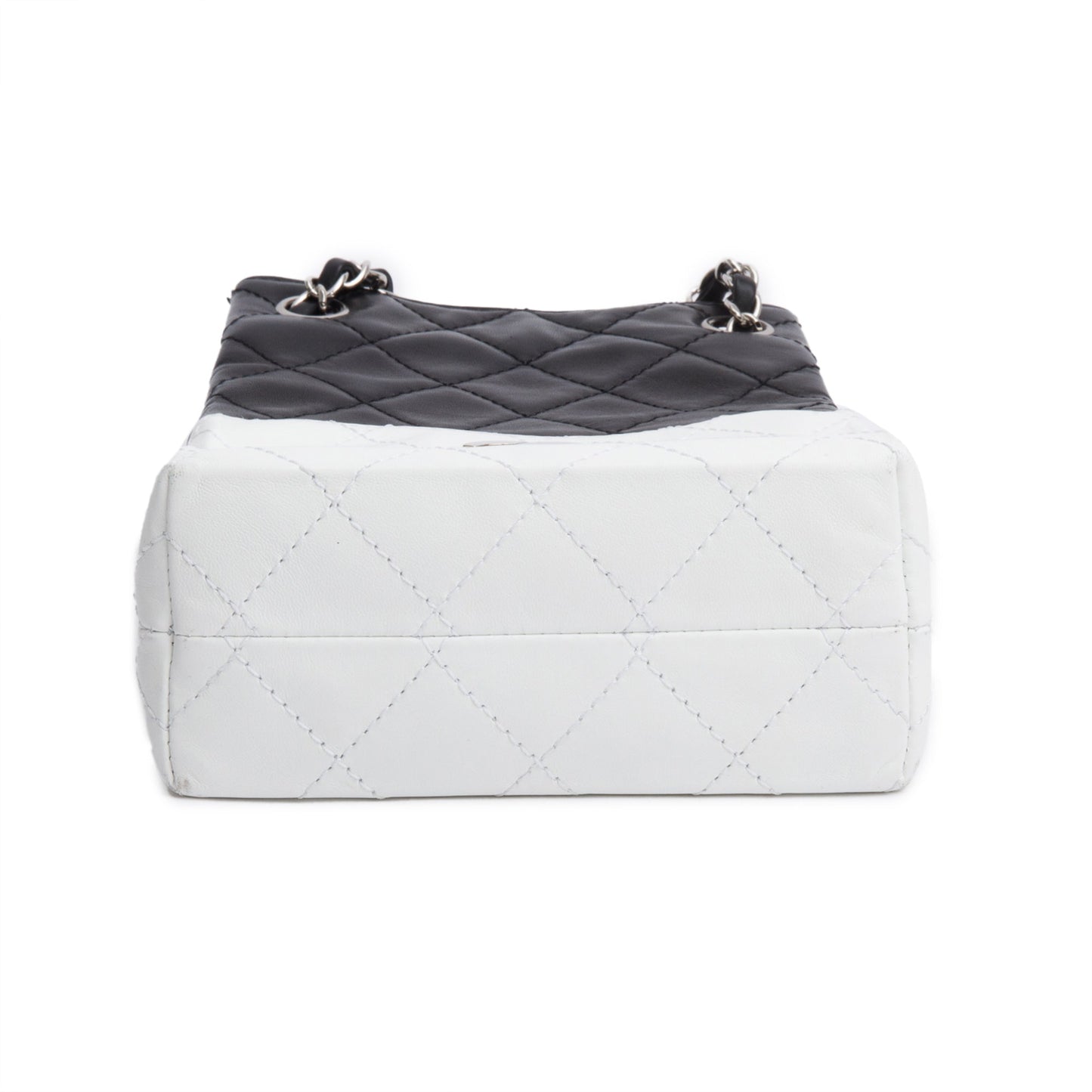 Chanel Black/White Quilted Calfskin Leather Bicolor Vertical Tote