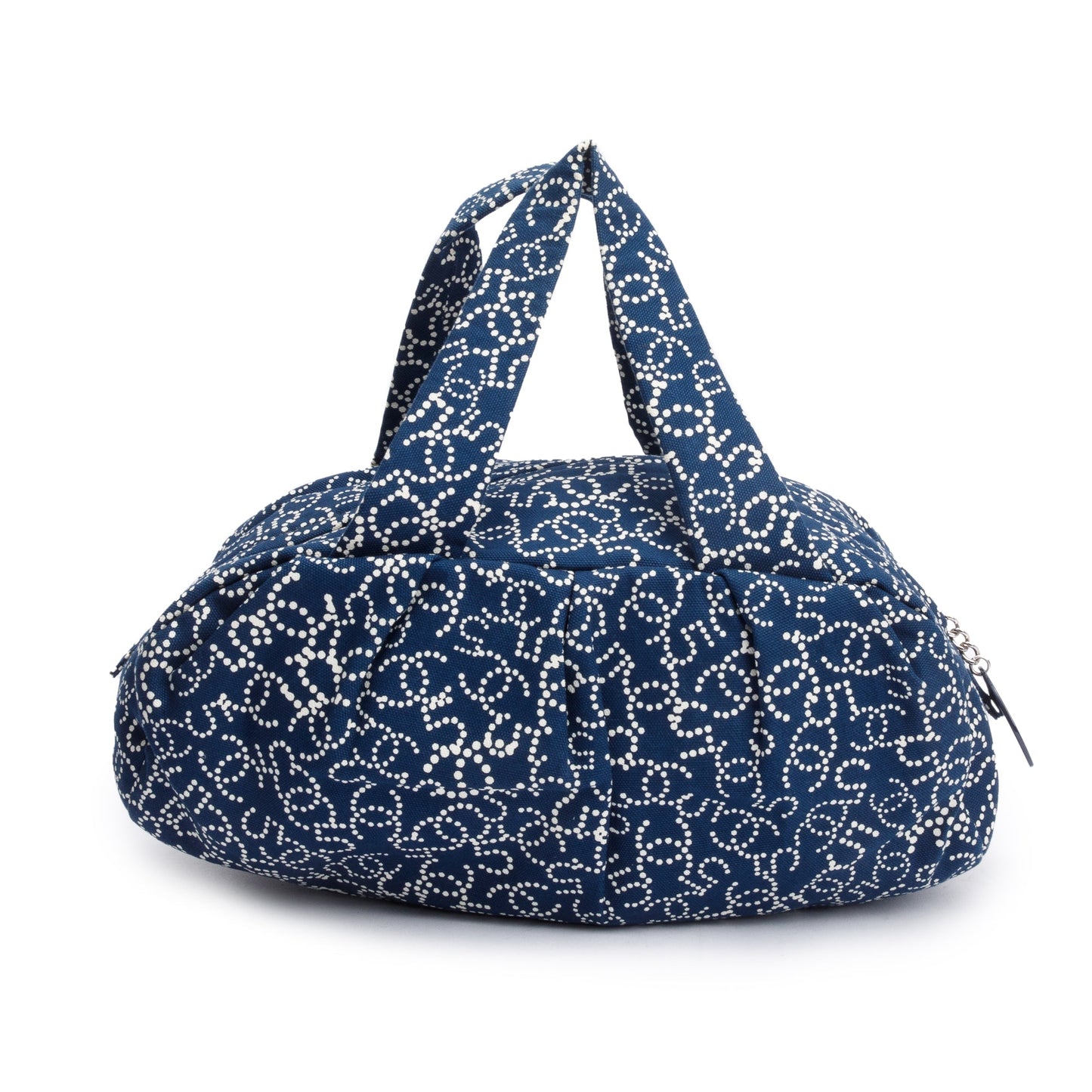Chanel Blue CC Logo Canvas Bowler Bag