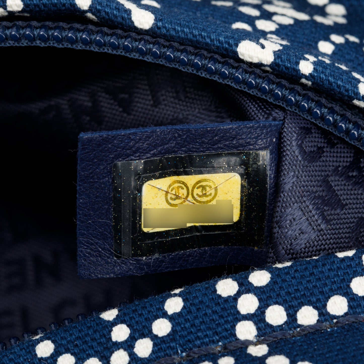 Chanel Blue CC Logo Canvas Bowler Bag