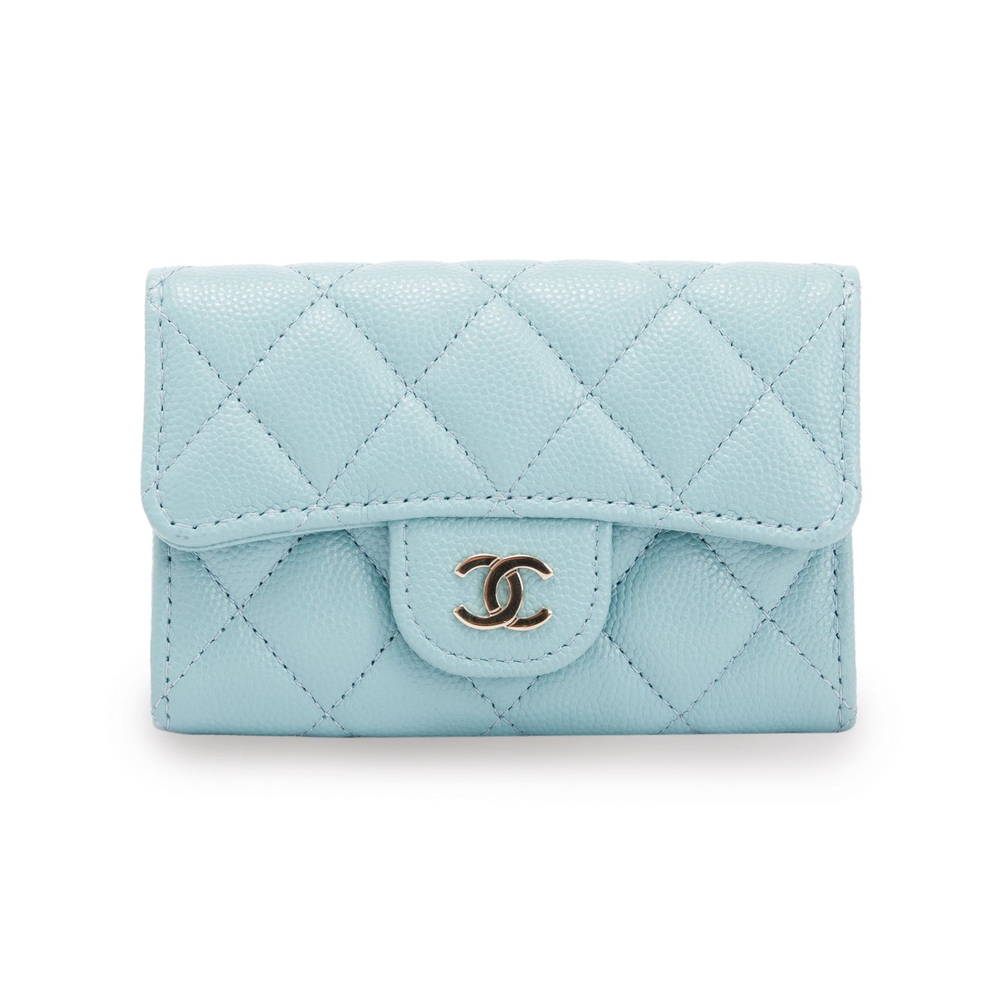 Chanel Blue Caviar Classic Flap Card Holder