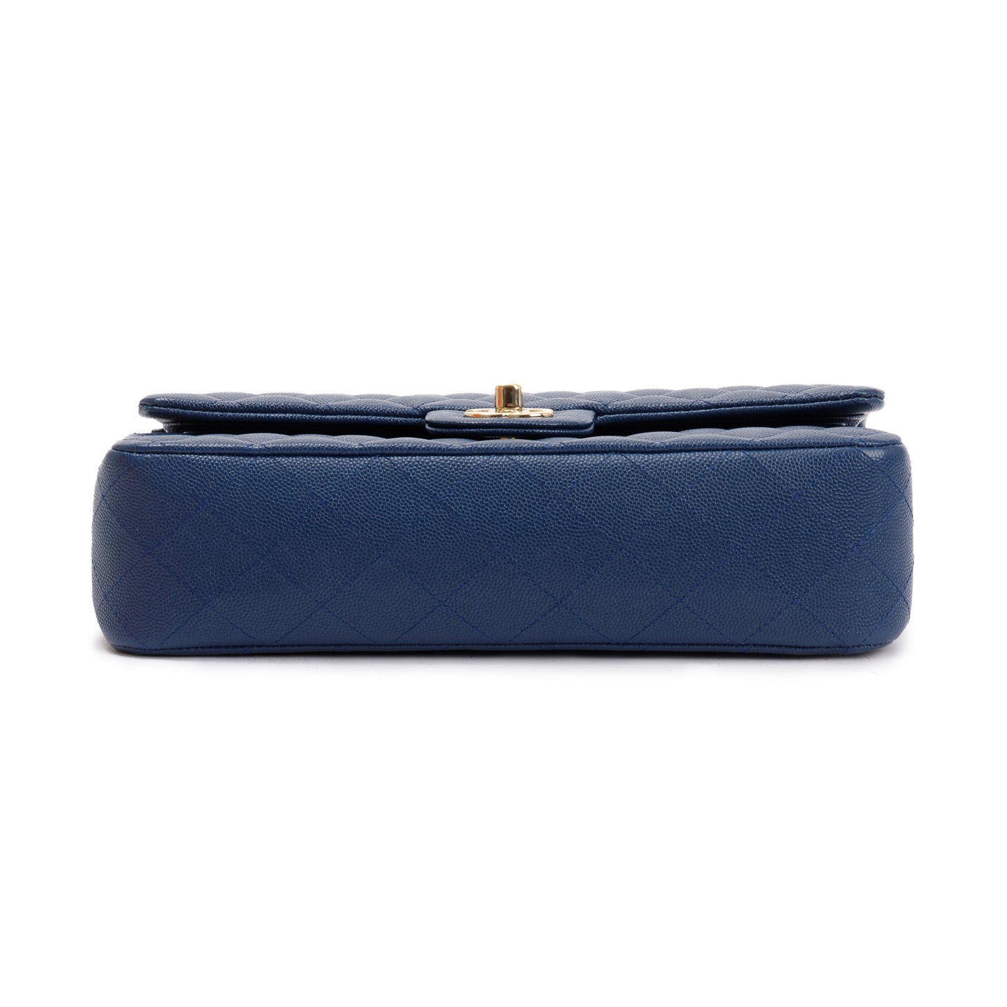 Chanel Blue Caviar Leather Classic Medium Double Flap Bag