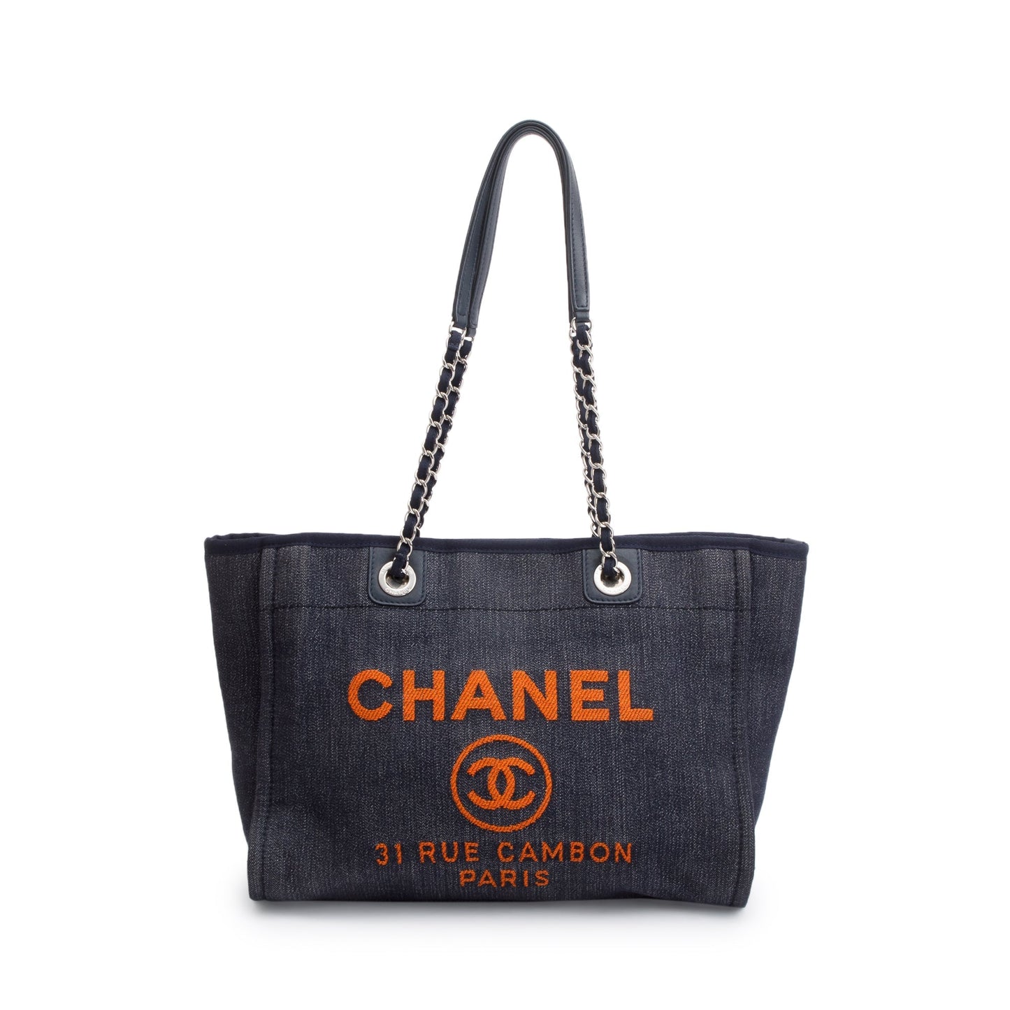 Chanel Blue Denim Small Deauville Tote