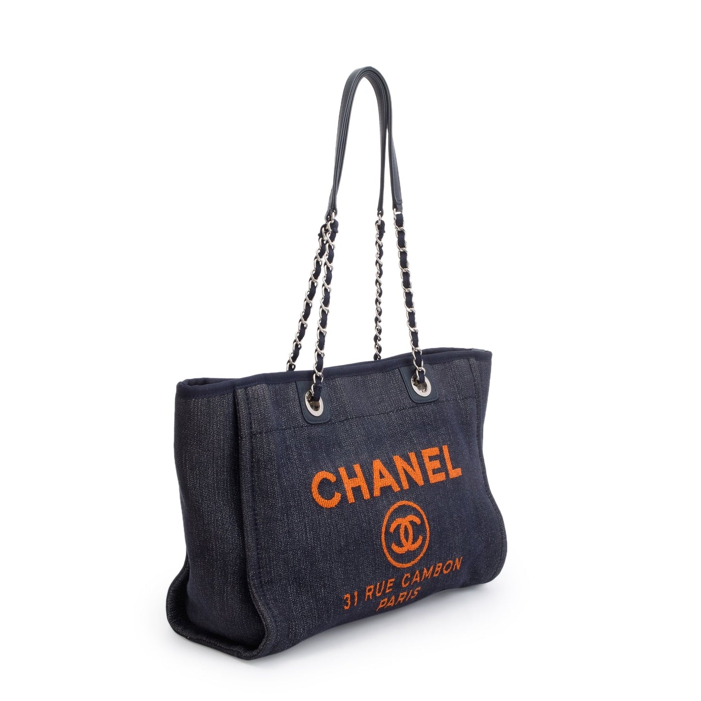 Chanel Blue Denim Small Deauville Tote