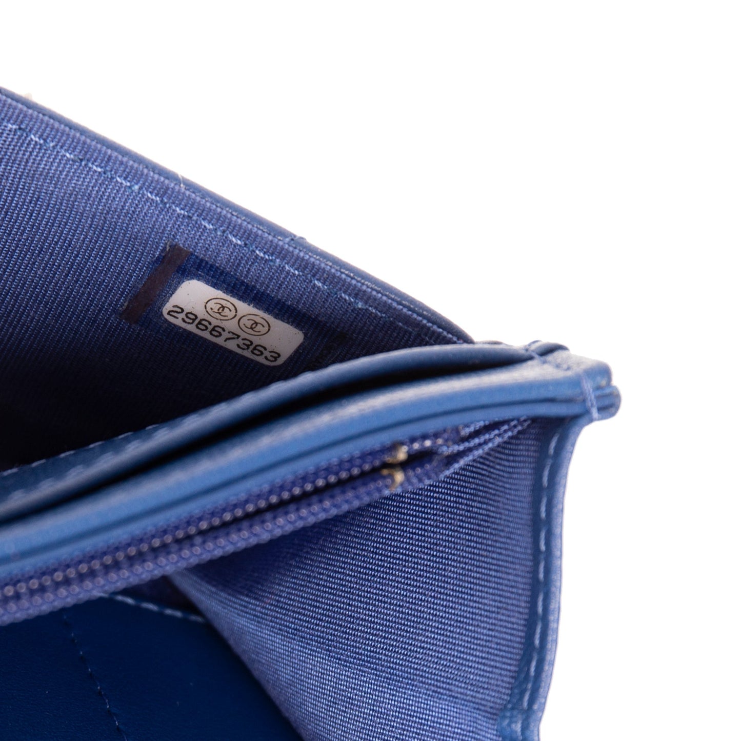Chanel Blue Lambskin 19 Flap Wallet