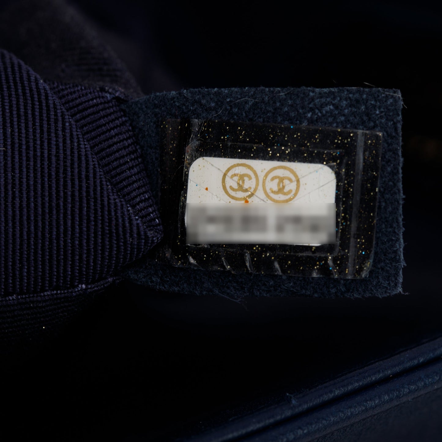 Chanel Blue Lambskin Leather Medium Boy Bag