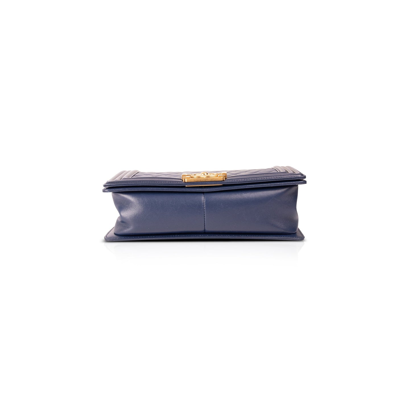 Chanel Blue Lambskin Medium Boy Bag