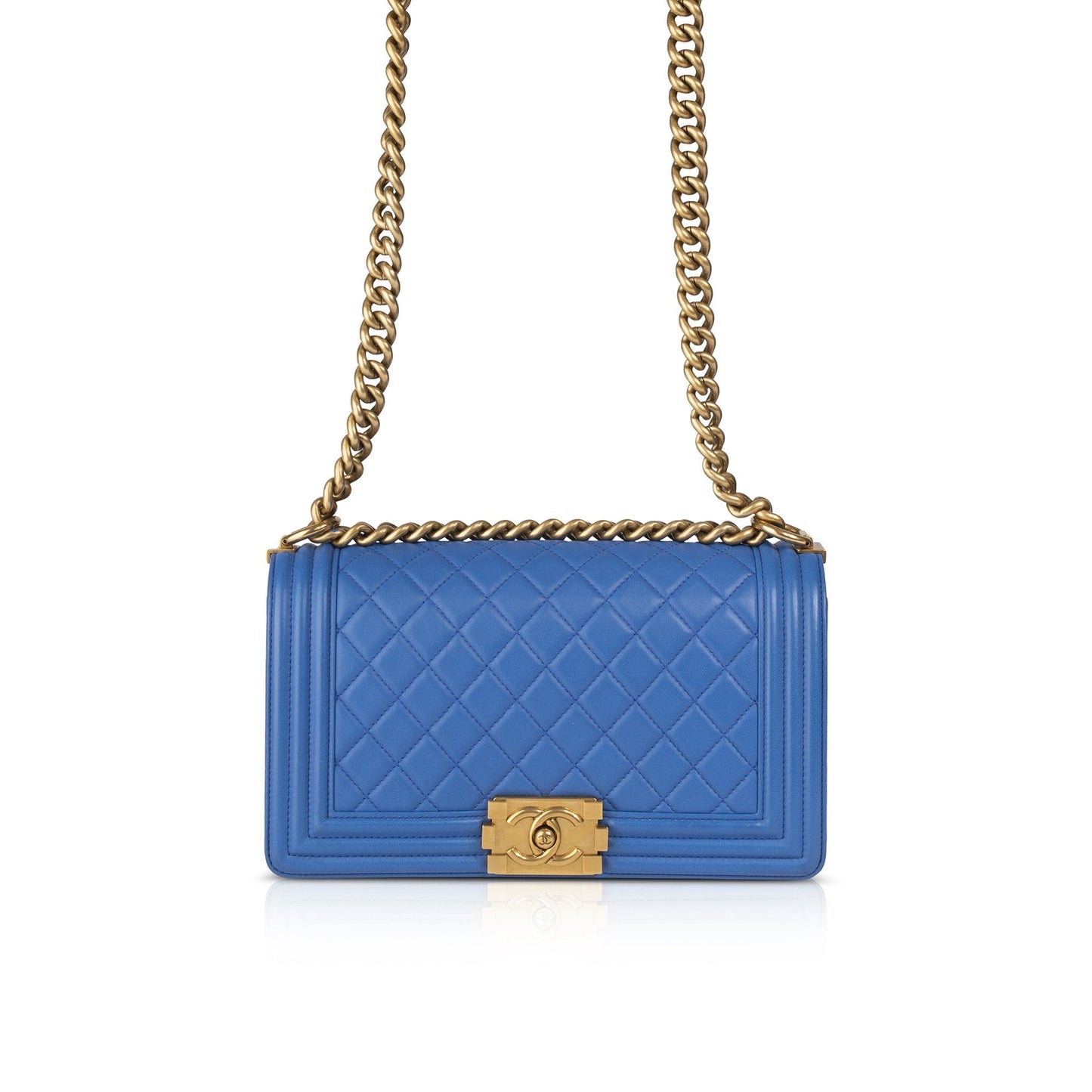 Chanel Blue Medium Boy Bag