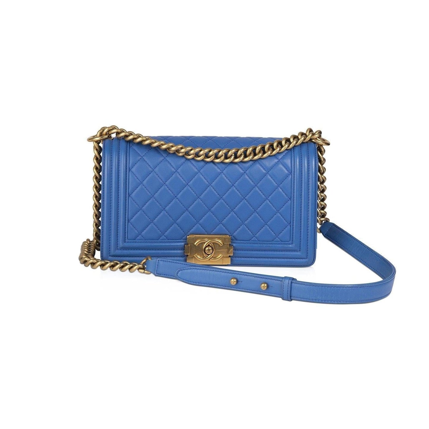 Chanel Blue Medium Boy Bag