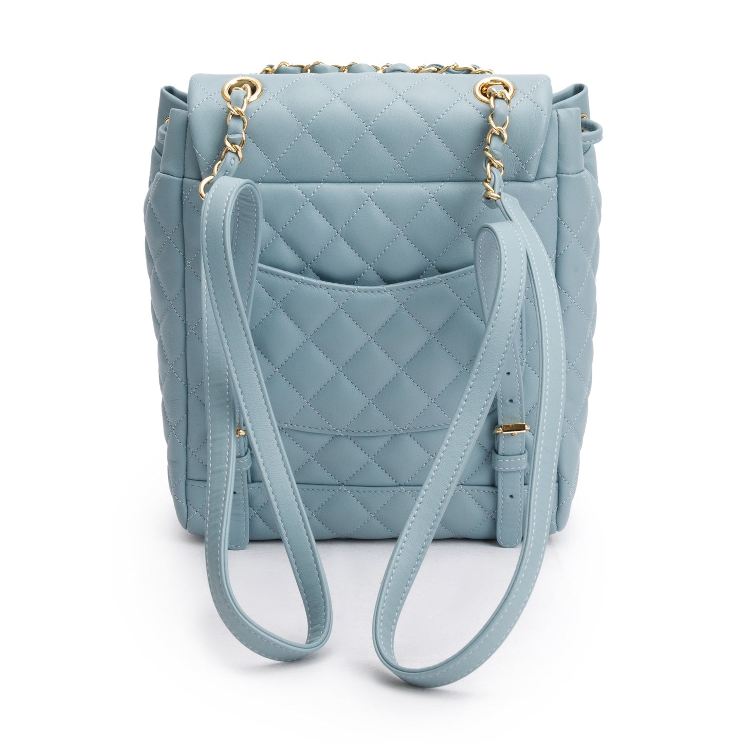 Chanel Blue Quilted Calfskin Leather Small Urban Spirit Backpack