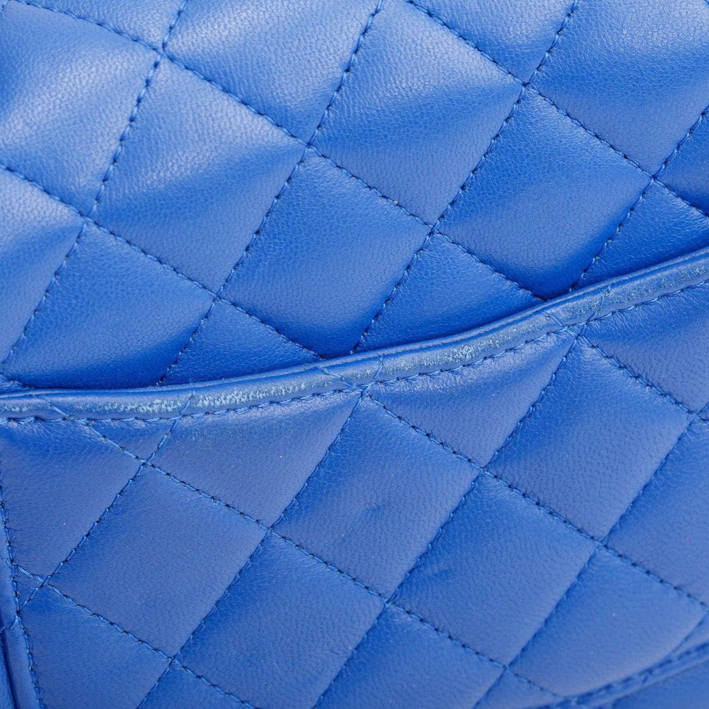 Chanel Blue Quilted Lambskin Leather Classic Square Mini Flap Bag