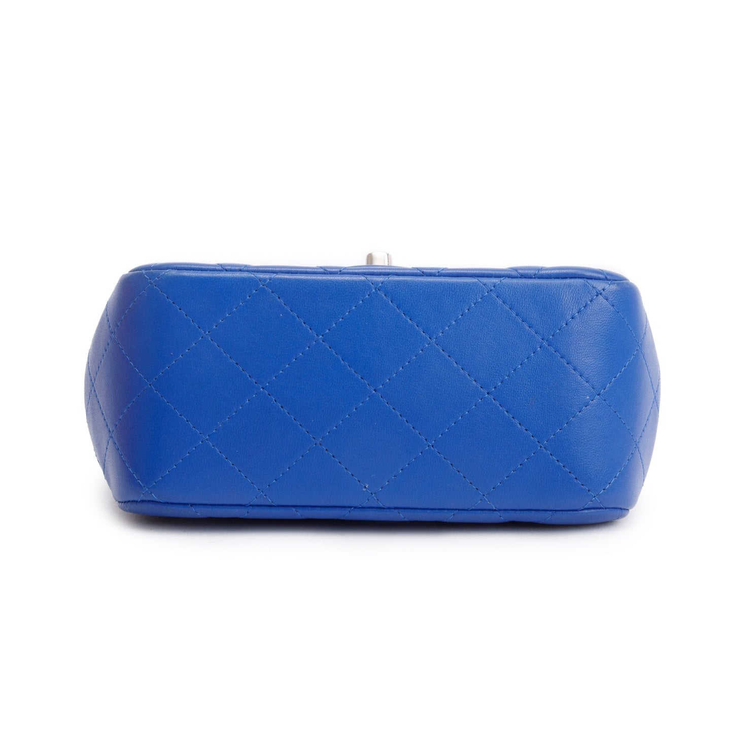 Chanel Blue Quilted Lambskin Leather Classic Square Mini Flap Bag