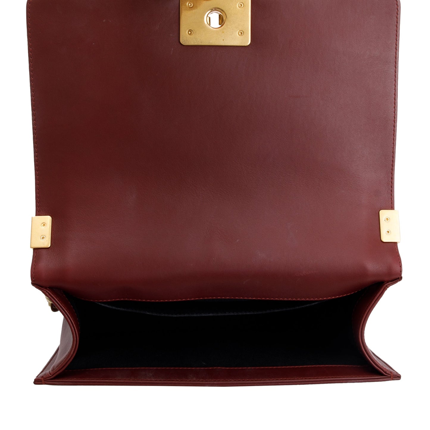 Chanel Burgundy Chevron Leather Medium Mix Boy Bag