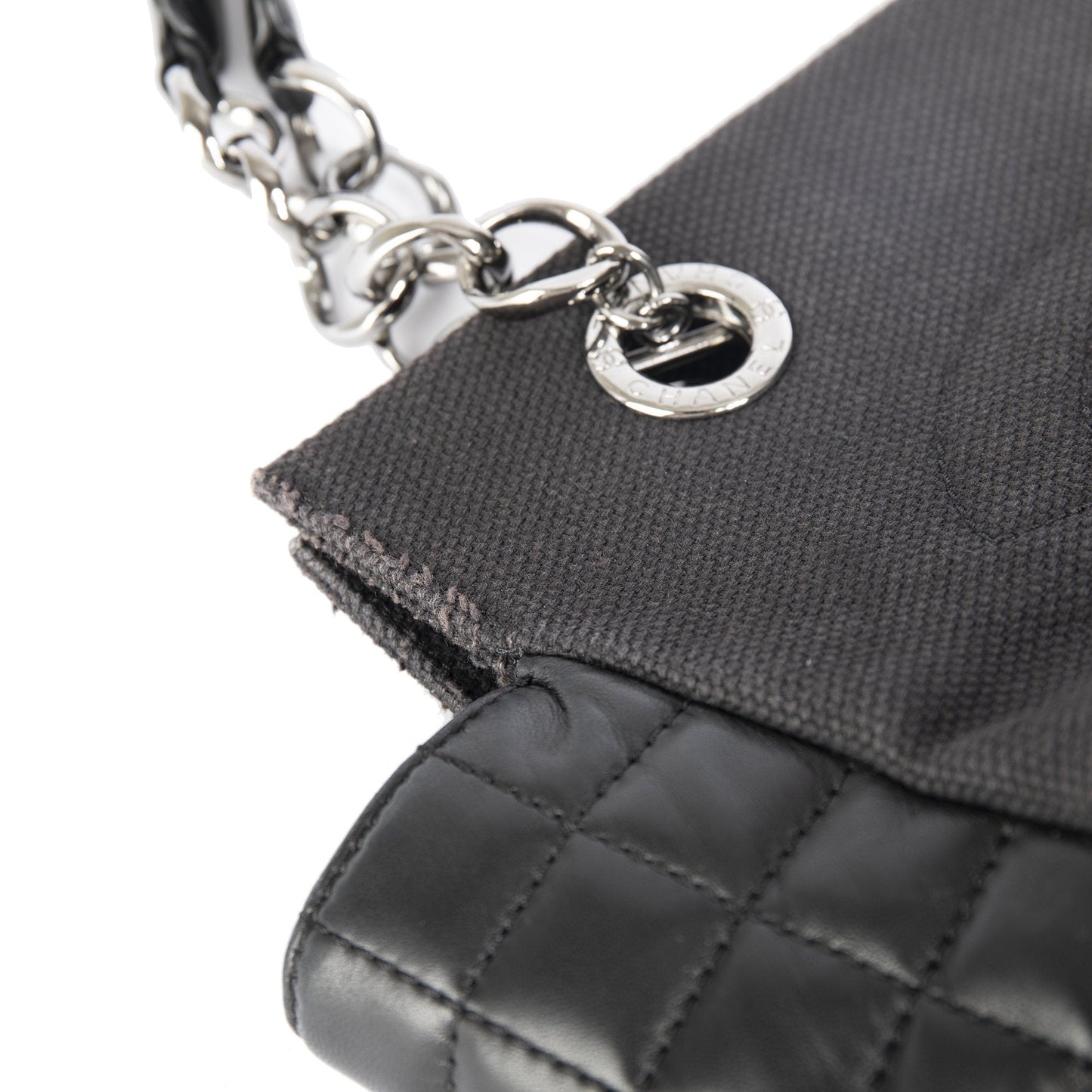 Chanel CC Canvas & Leather Chain Tote