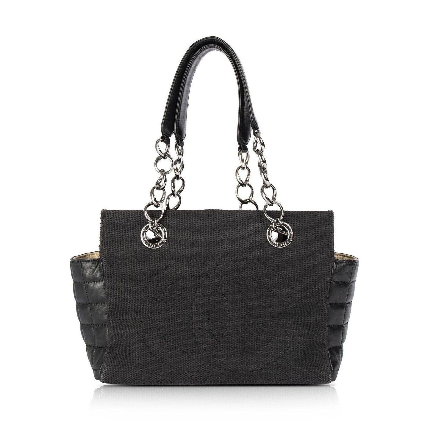 Chanel CC Canvas & Leather Chain Tote