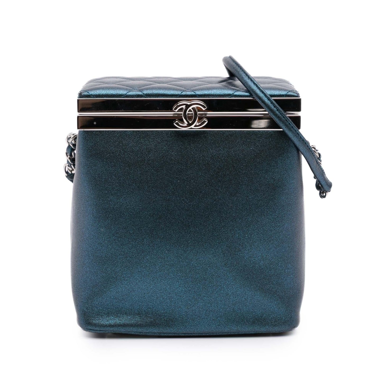 Chanel CC Metallic Calfskin Vanity Case
