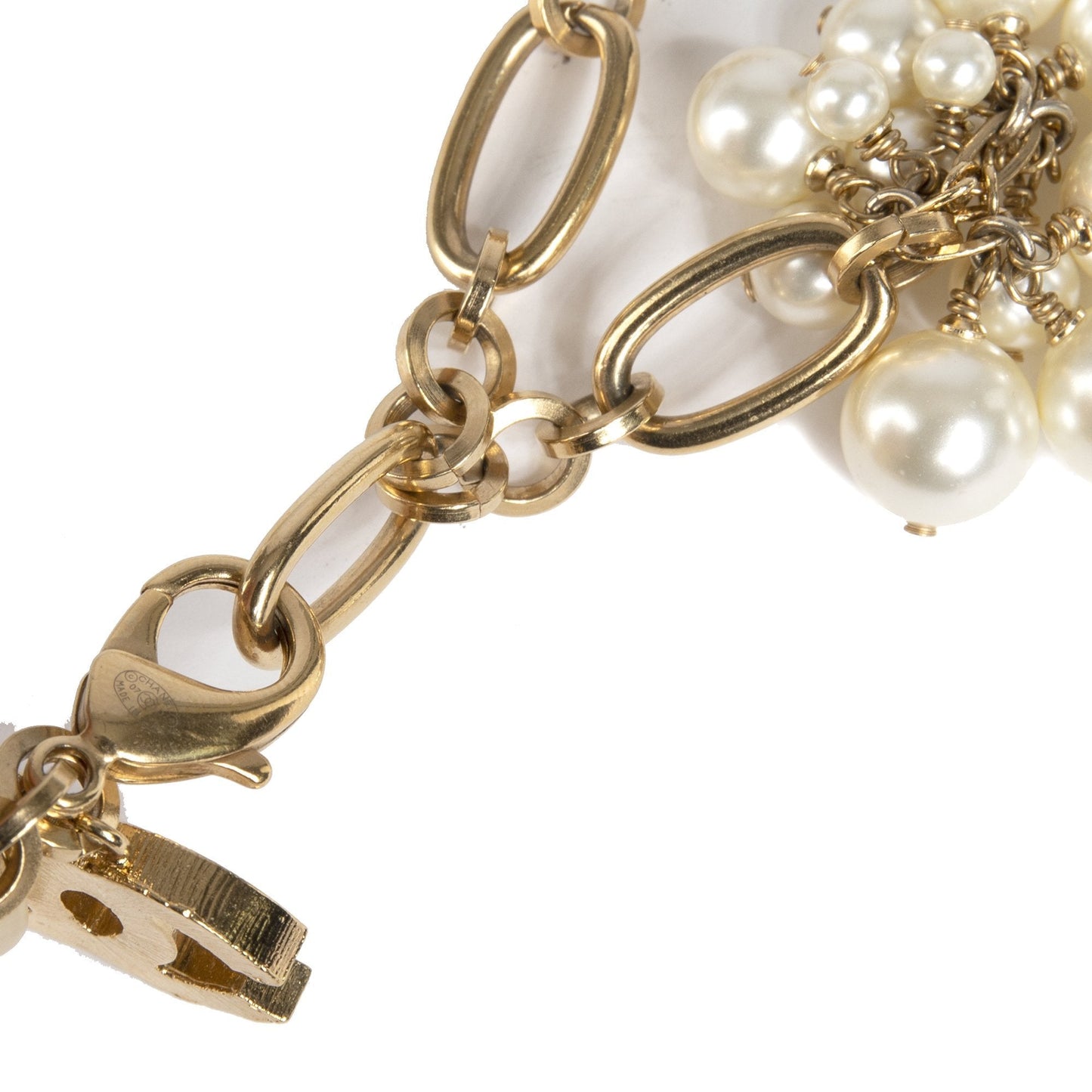 Chanel CC Pearl Tree Medallion Chain-Link Belt