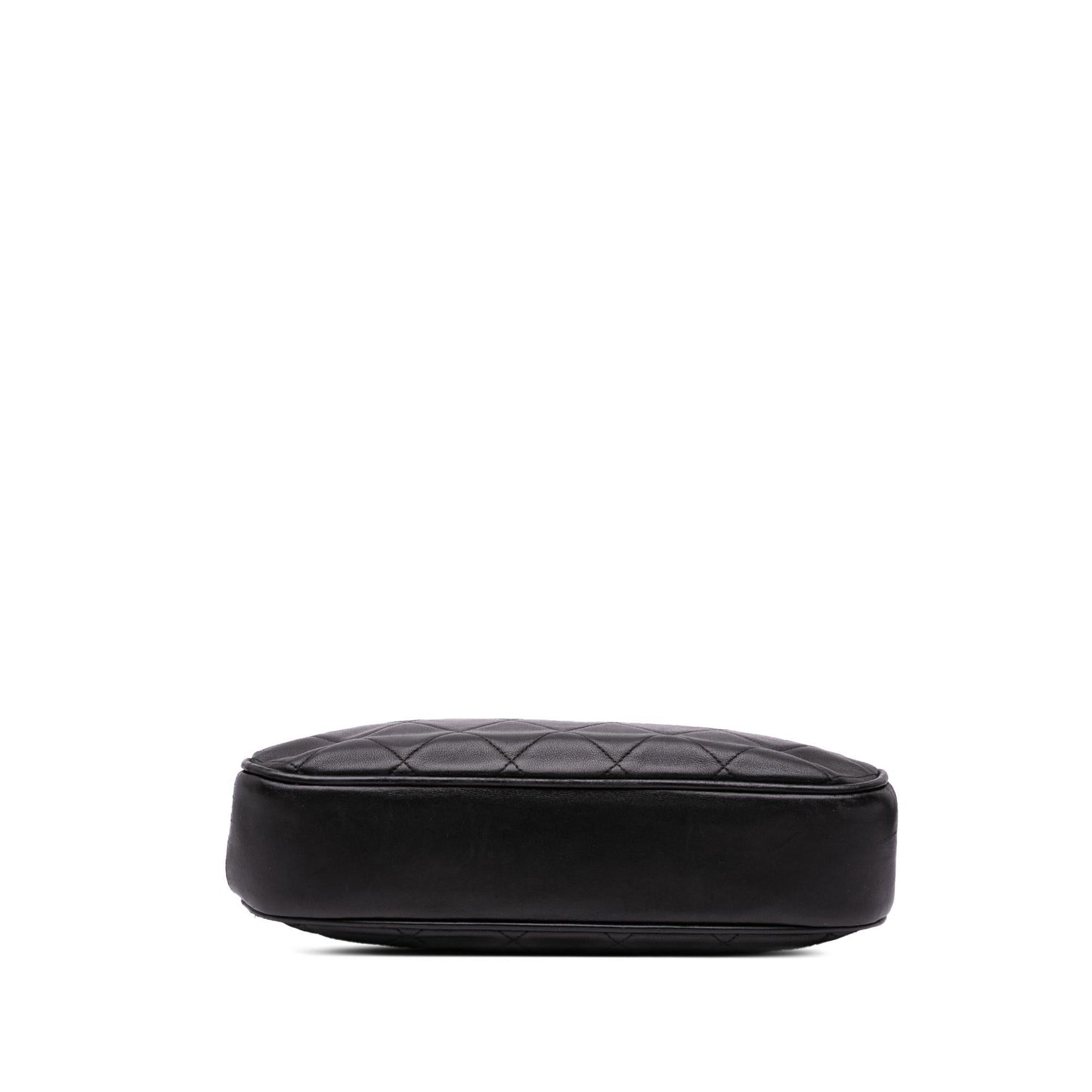 Chanel CC Quilted Lambskin Kiss Lock Frame Top Handle Bag