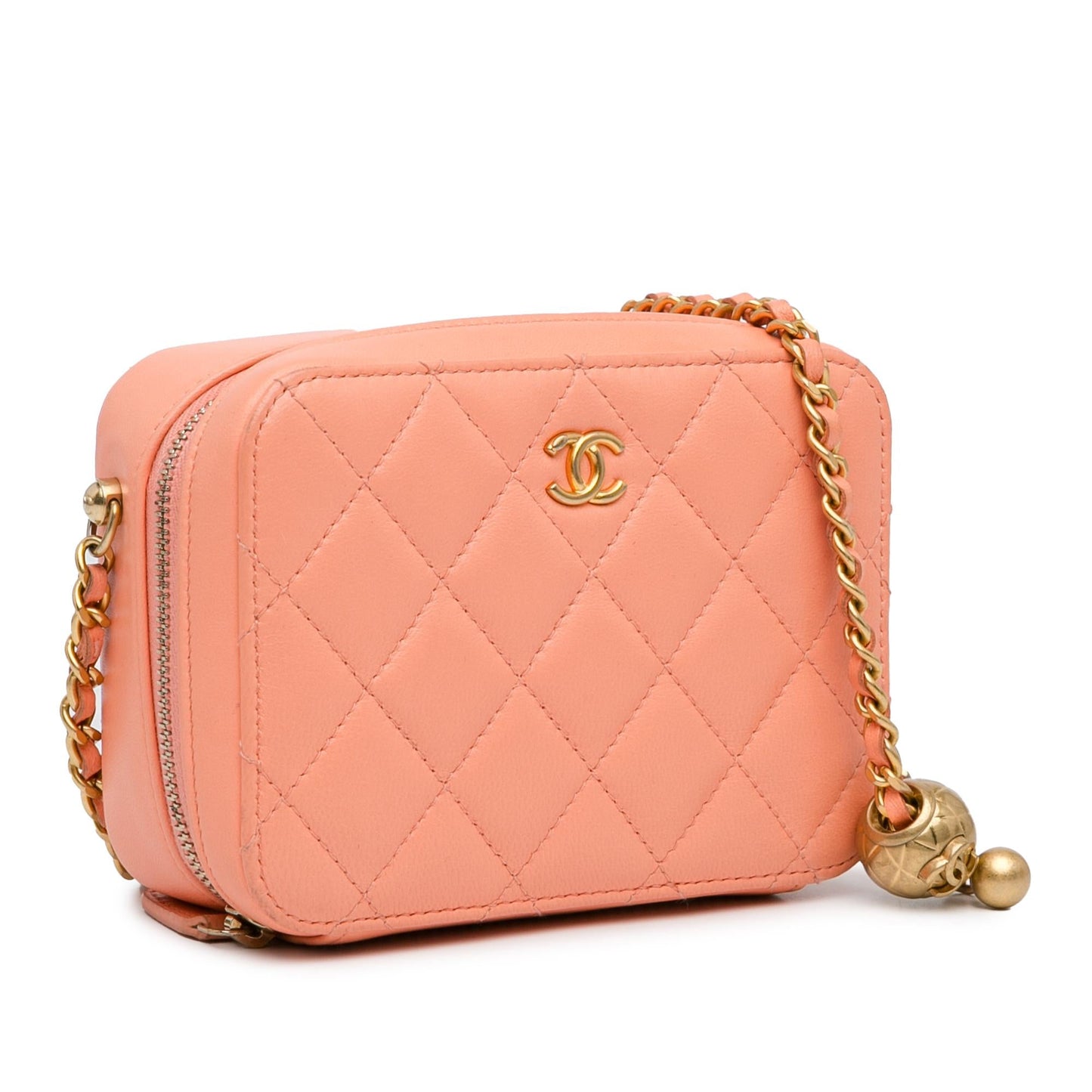 Chanel CC Quilted Lambskin Pearl Crush Camera Bag (SHG-5B4yyg)