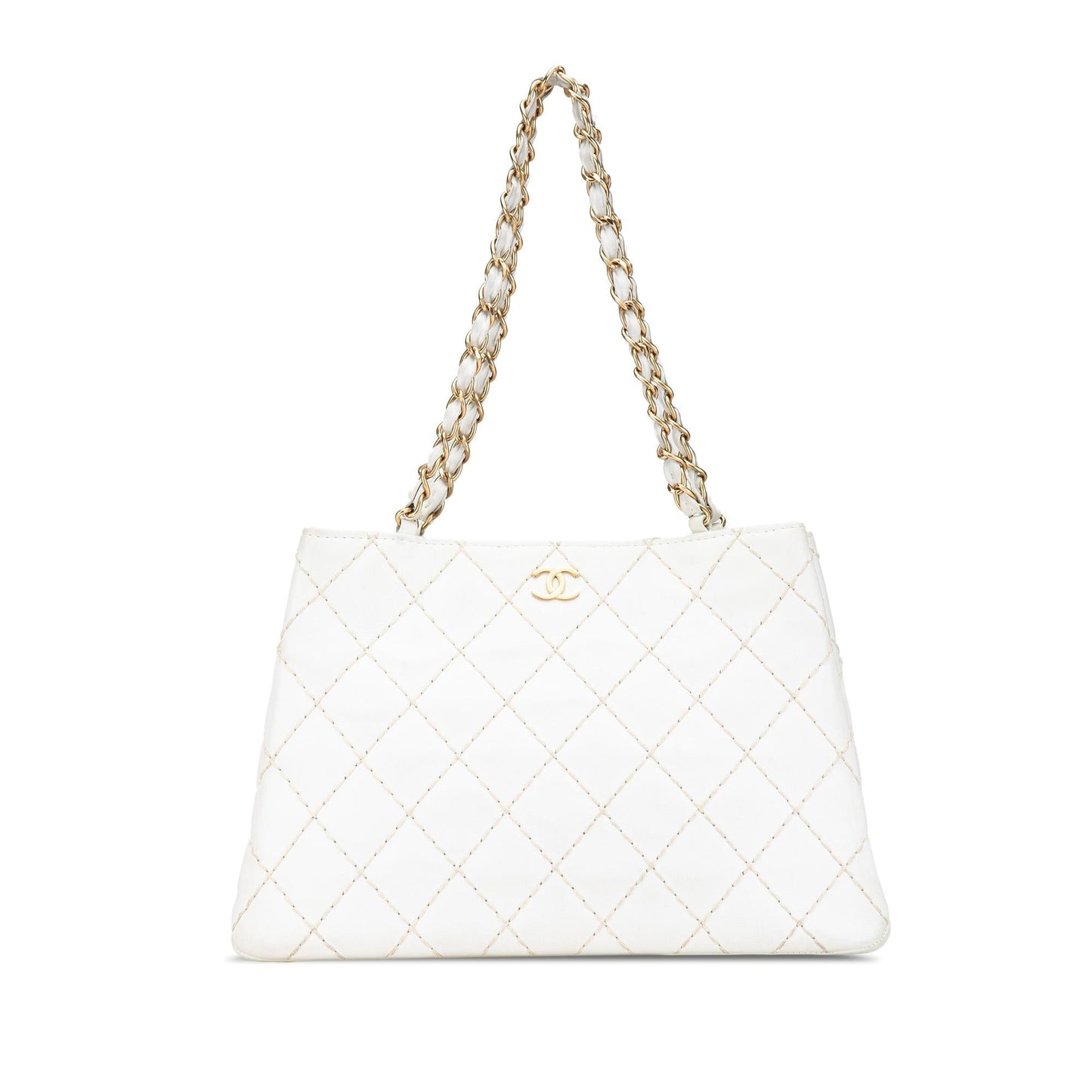 Chanel CC Quilted Lambskin Wild Stitch Tote