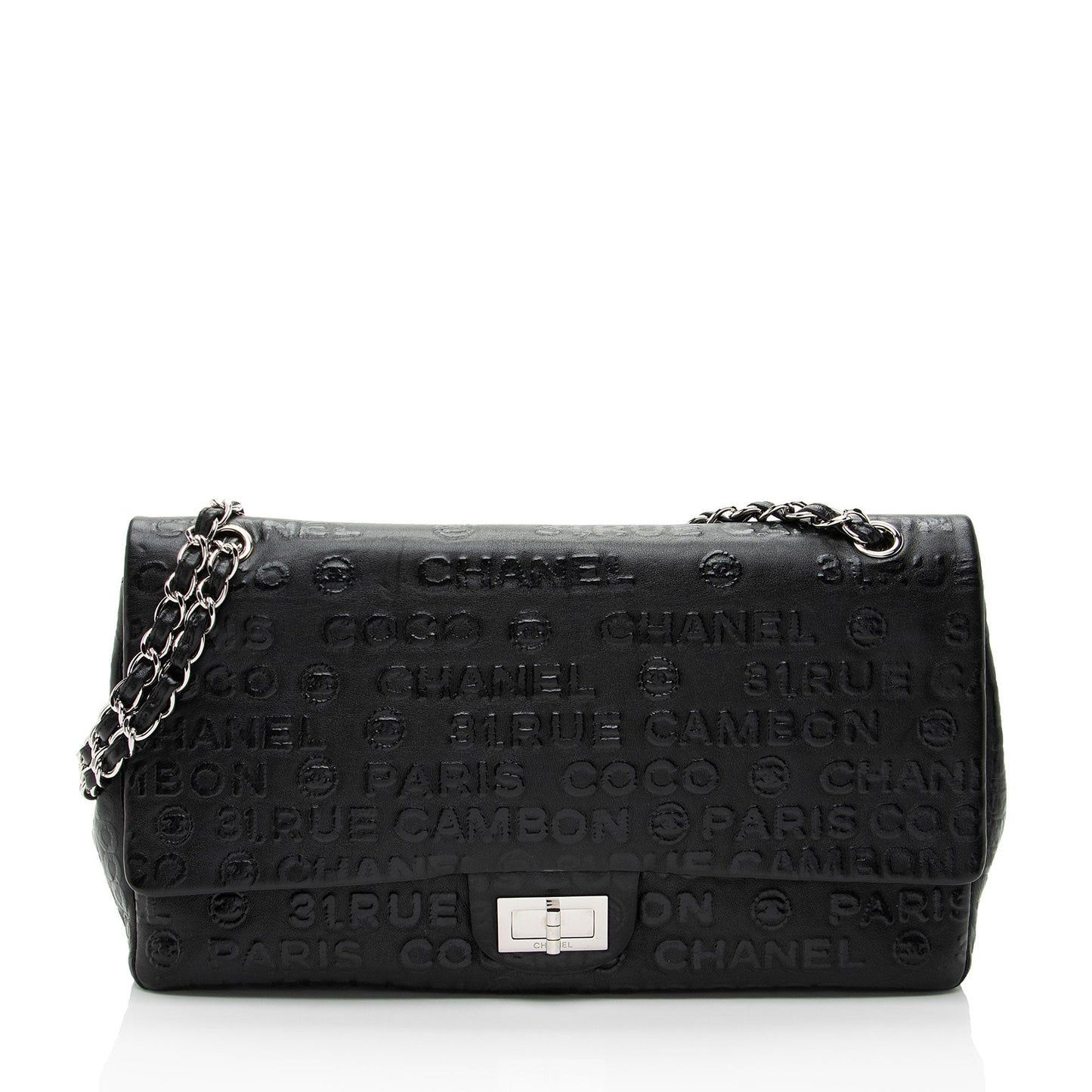 Chanel Embossed Calfskin Unlimited Jumbo Double Flap Bag