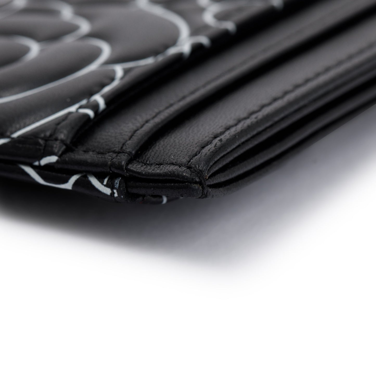 Chanel Camellia Embossed Lambskin Card Holder