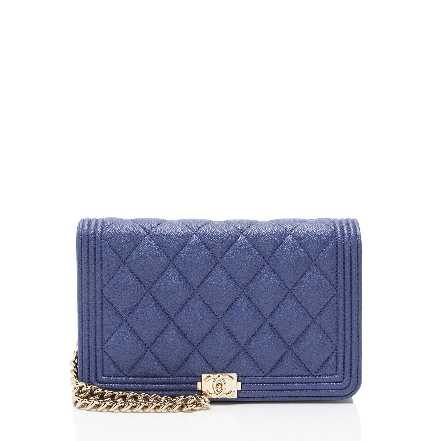Chanel Caviar Leather Boy Wallet on Chain