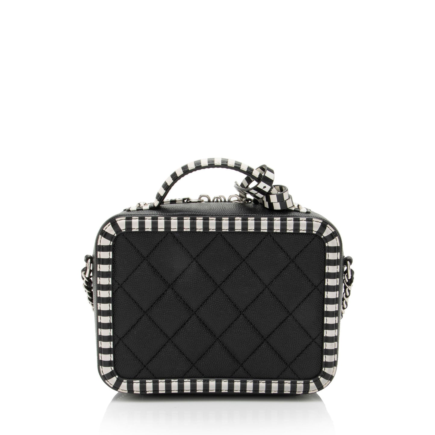 Chanel Caviar Leather CC Filigree Small Vanity Case