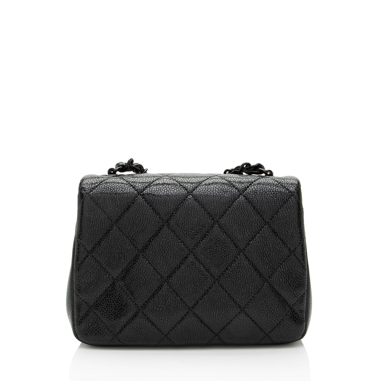 Chanel Caviar Leather Incognito Square Mini Flap Bag
