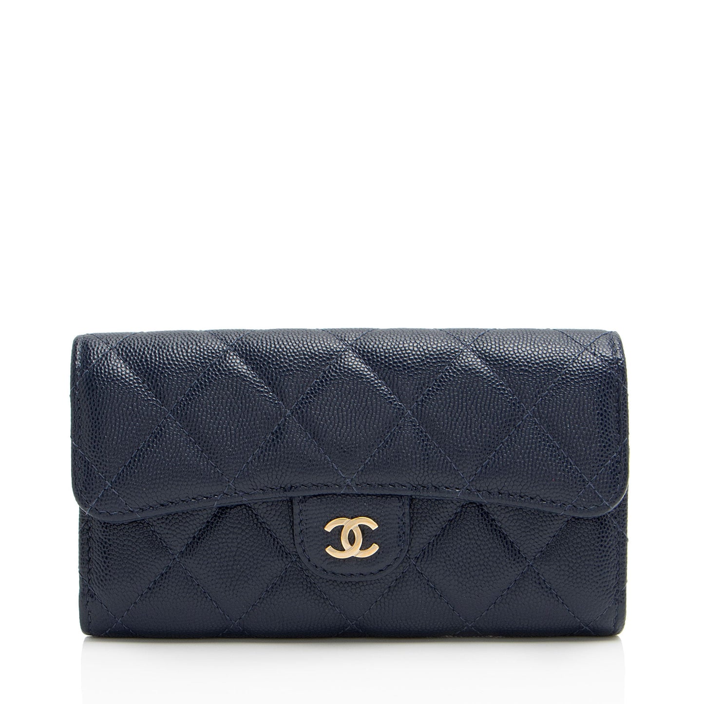 Chanel Caviar Leather Medium Flap Wallet