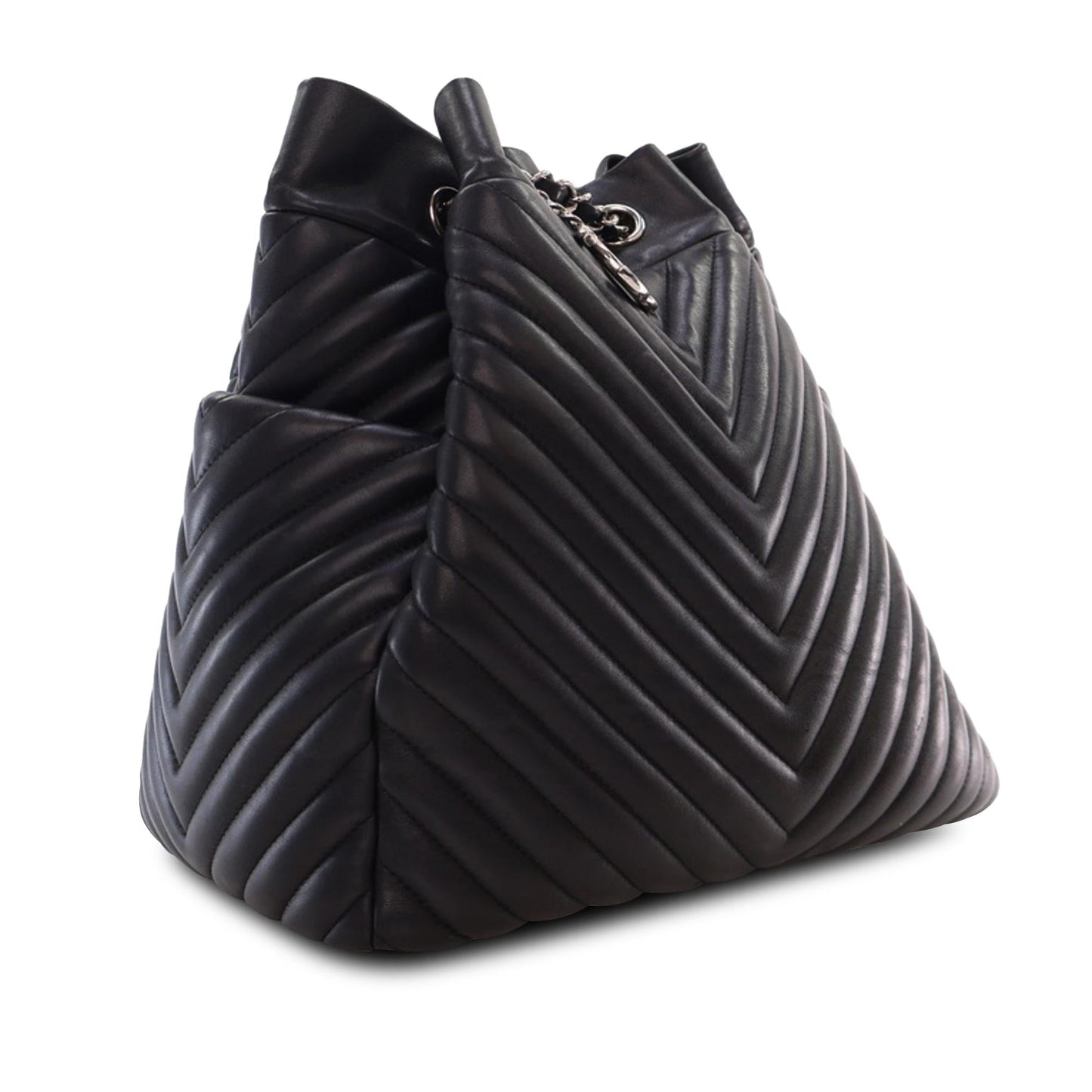 Chanel Chevron Calfskin Urban Spirit Bucket Bag (SHG-Fev4j8)