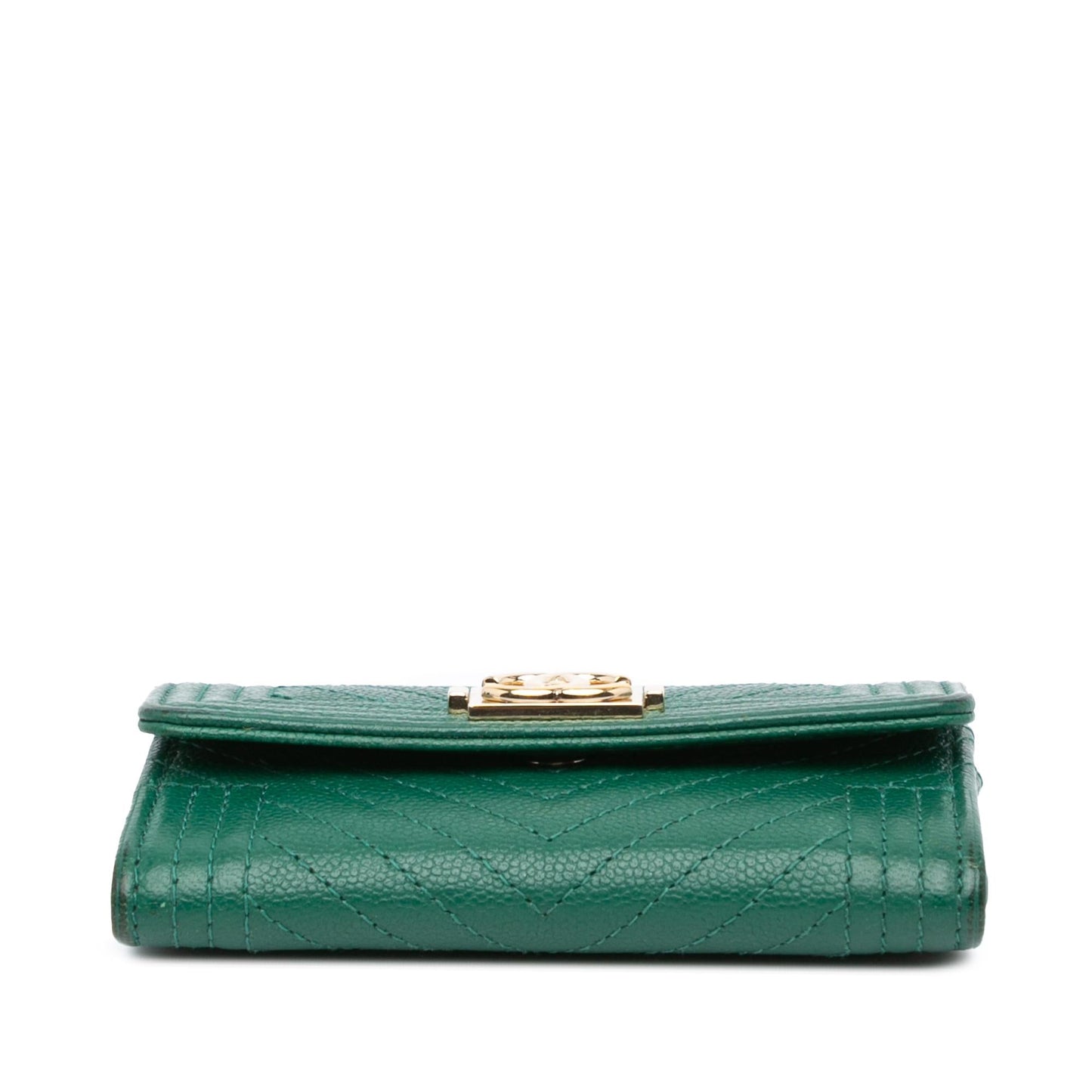 Chanel Chevron Caviar Boy Card Holder