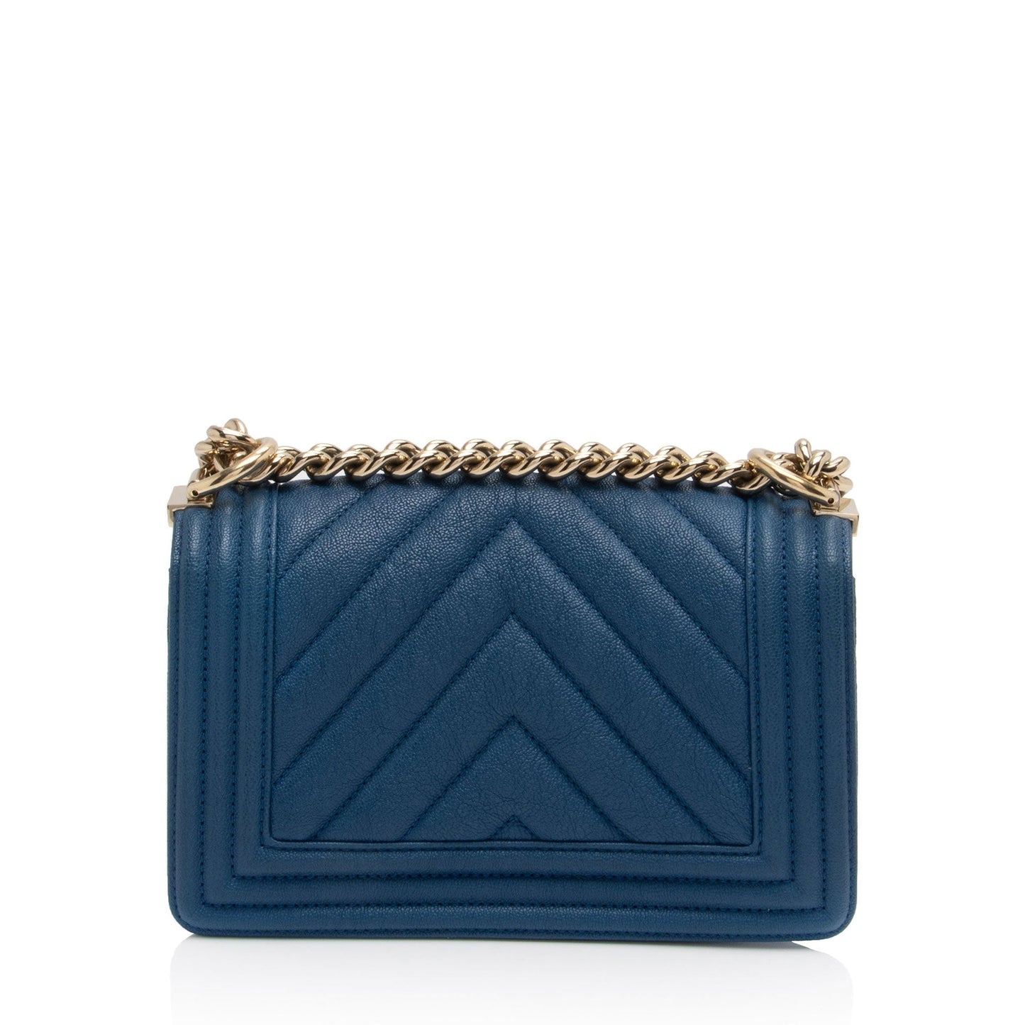Chanel Chevron Caviar Leather Small Boy Bag