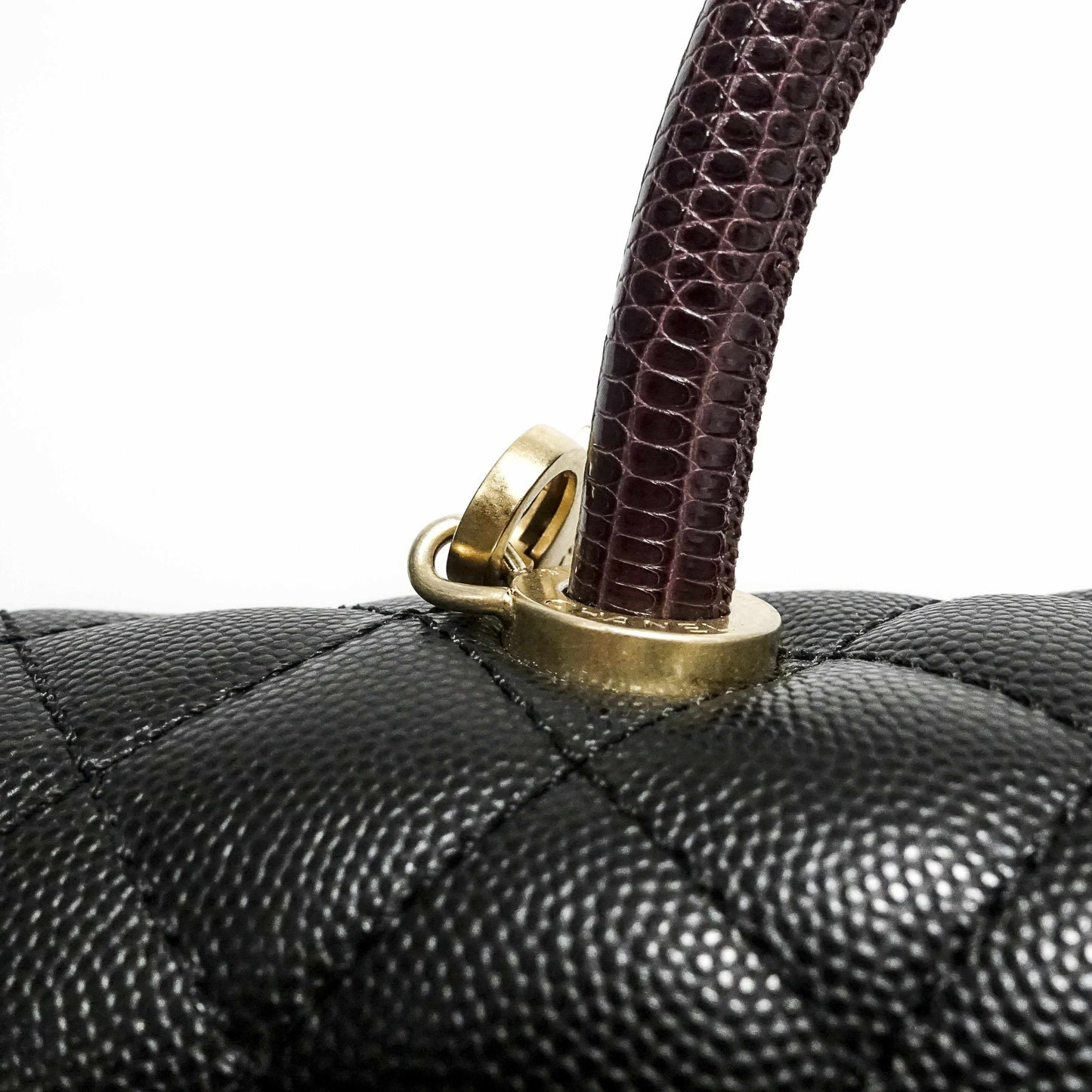 Chanel Coco Lizard Handle Bag