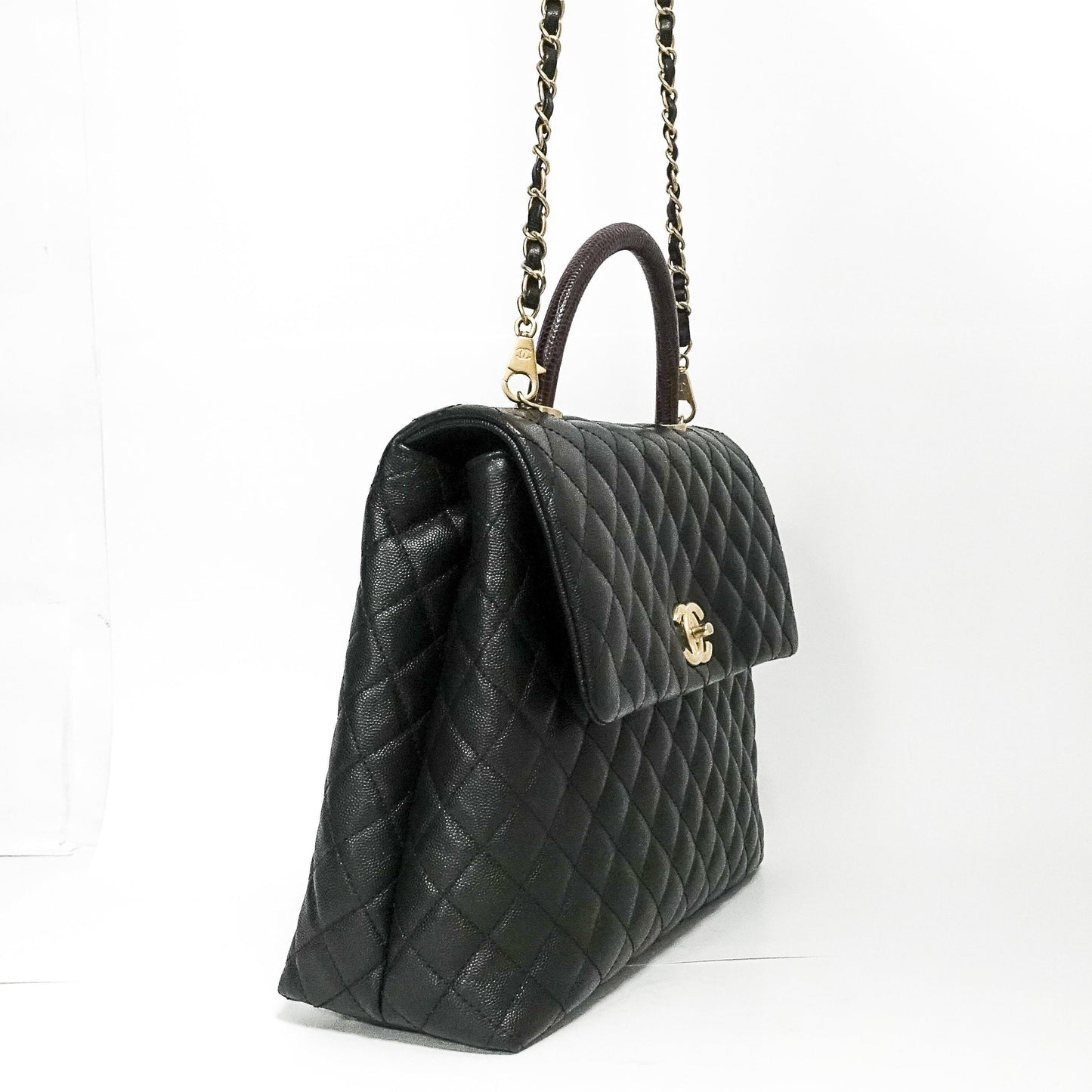 Chanel Coco Lizard Handle Bag