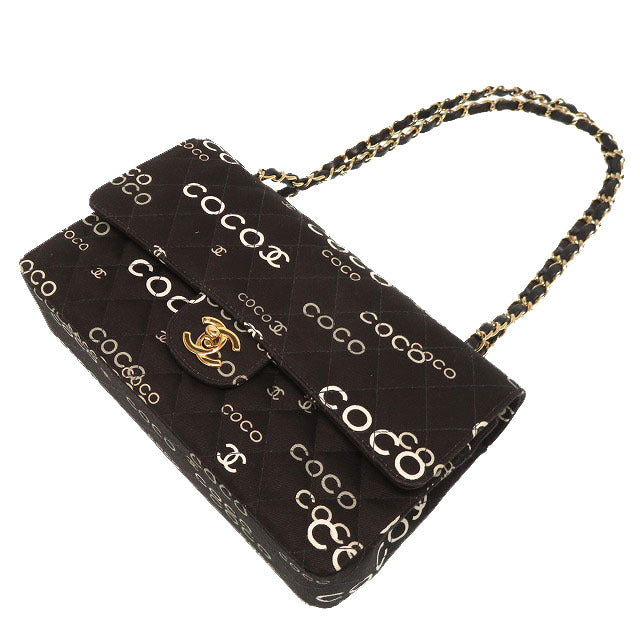 CHANEL CLASSIC COCO PRINT DOUBLE FLAP BAG