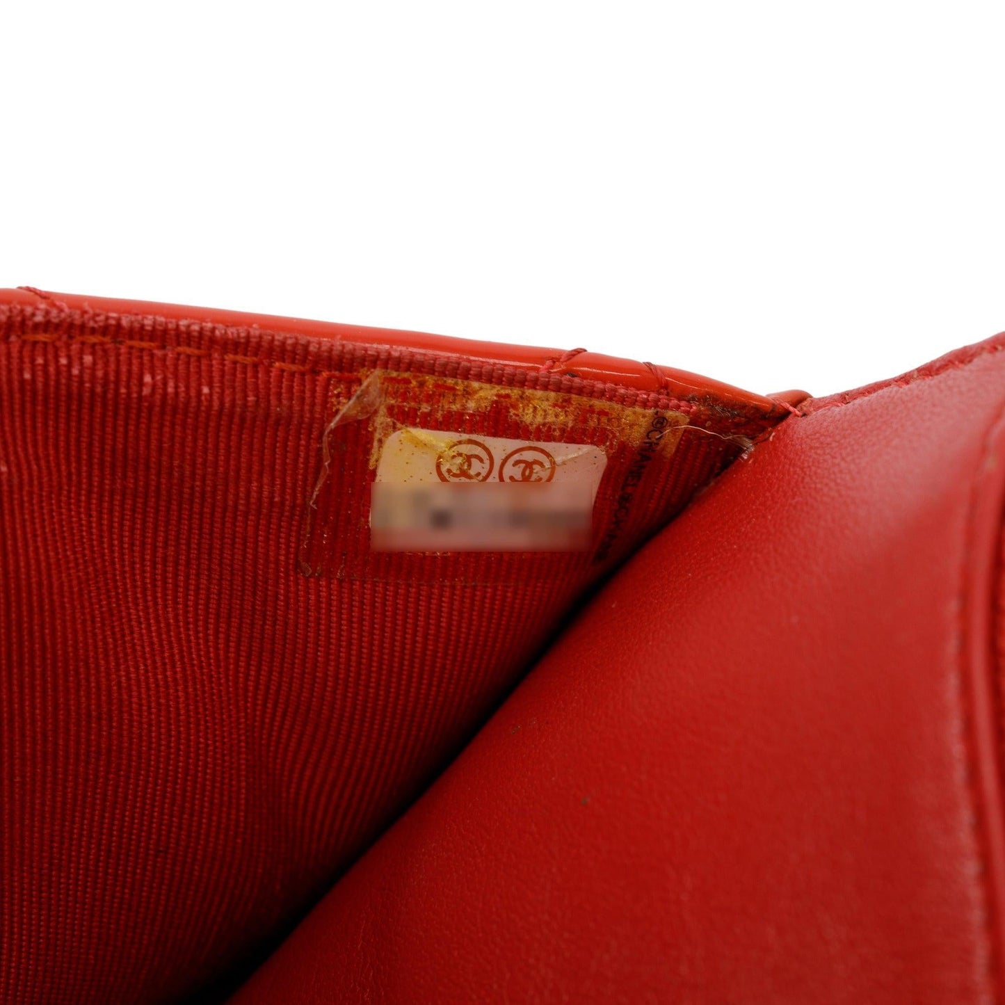 Chanel Coral Patent Leather Classic Wallet on Chain