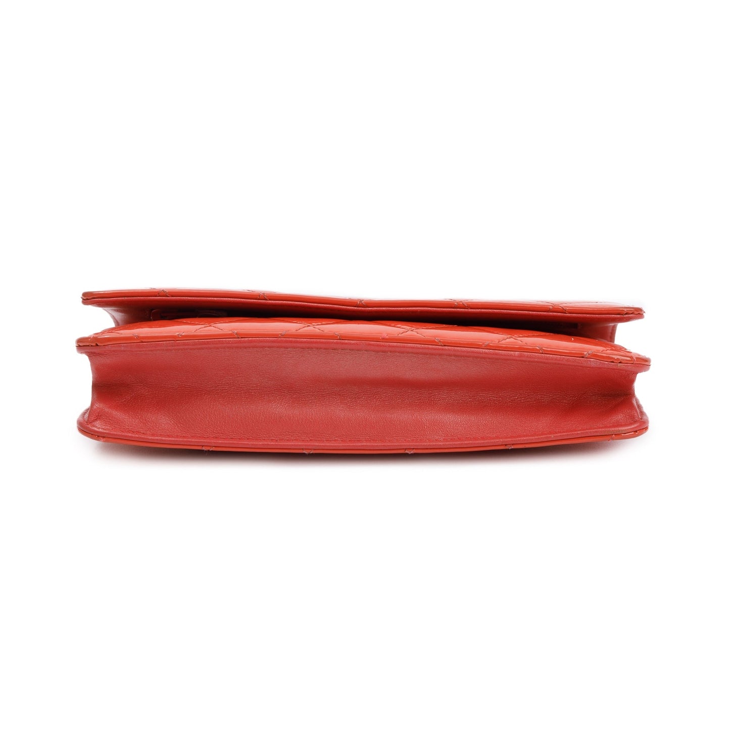 Chanel Coral Patent Leather Classic Wallet on Chain