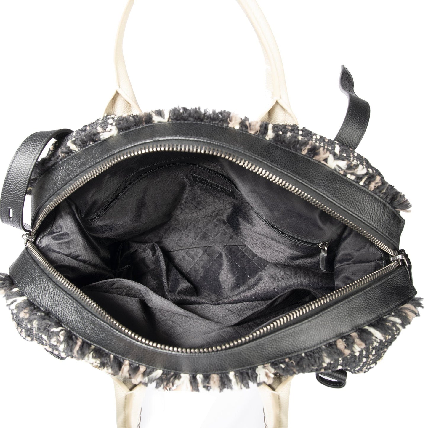 Chanel Crest Trip Tweed Bowling Bag
