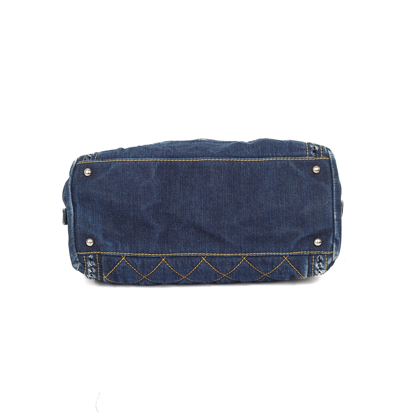 Chanel Denim Luxe Ligne Bowler Bag