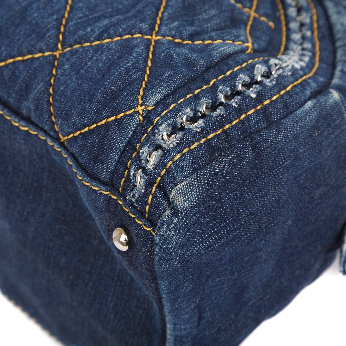 Chanel Denim Luxe Ligne Bowler Bag