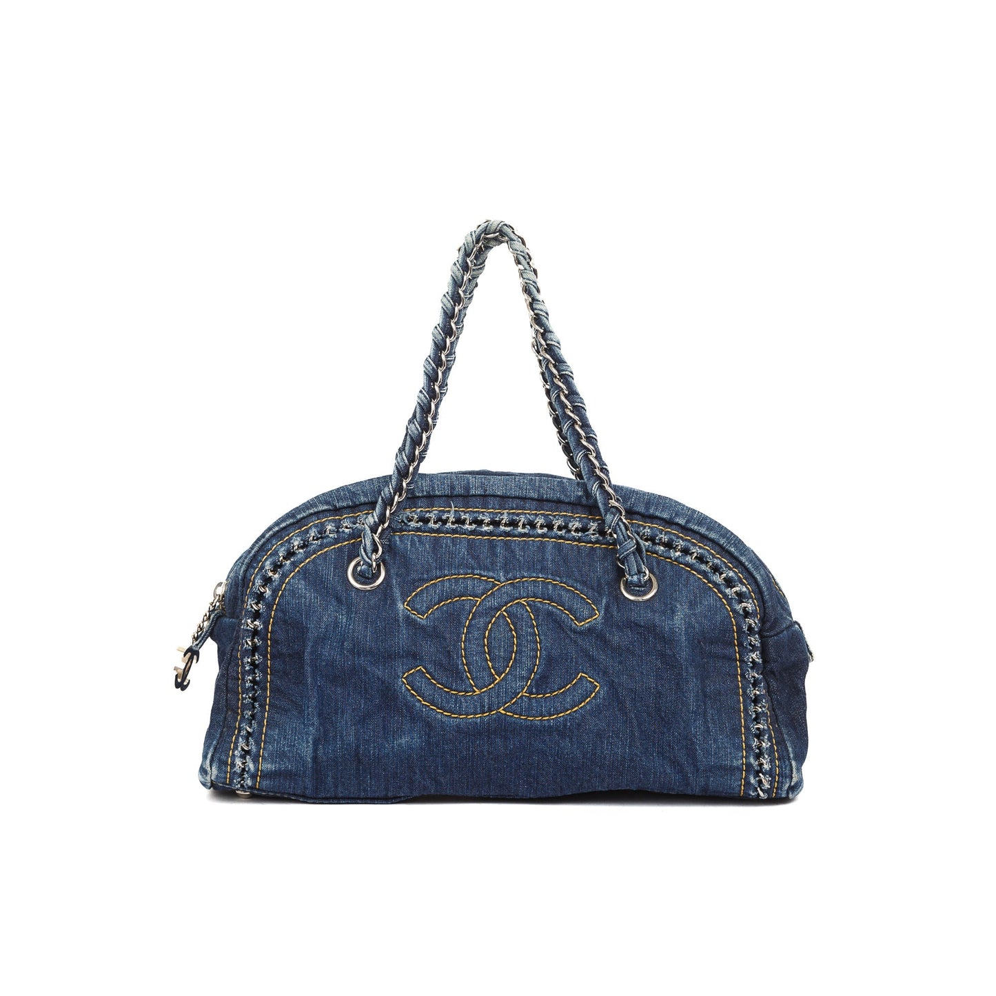 Chanel Denim Luxe Ligne Bowler Bag