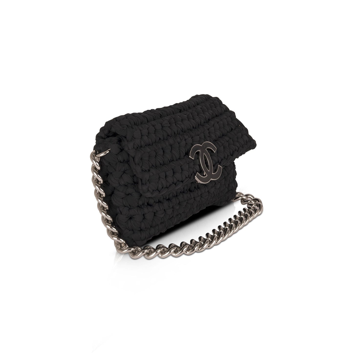 Chanel Fancy Crochet Flap Bag
