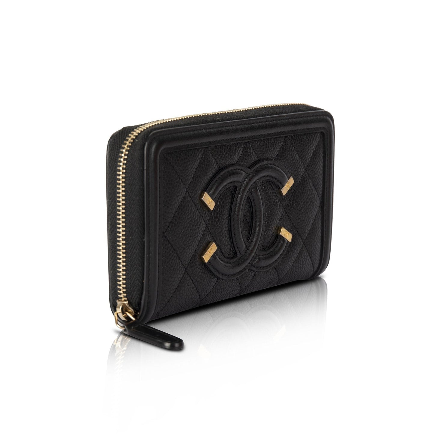 Chanel Filigree Zip Wallet
