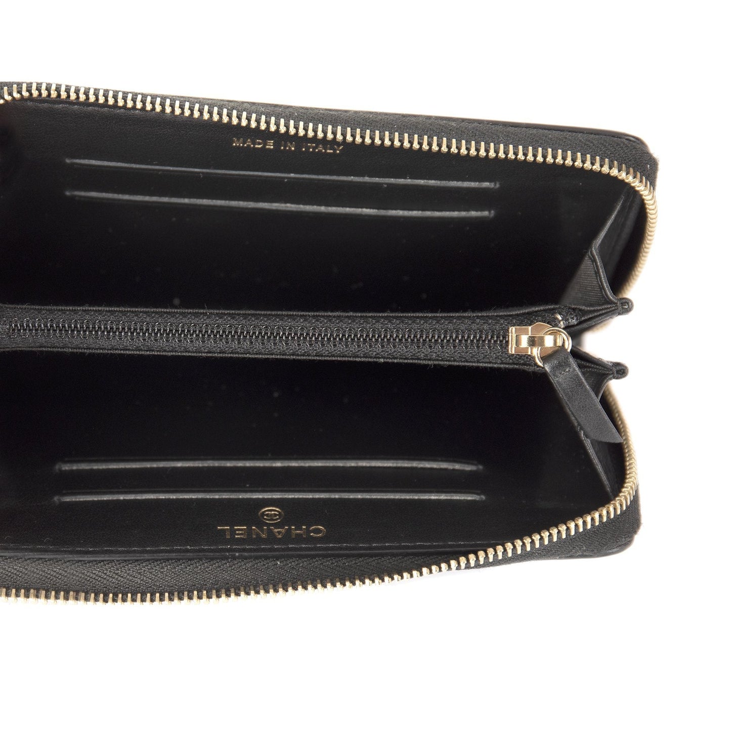 Chanel Filigree Zip Wallet
