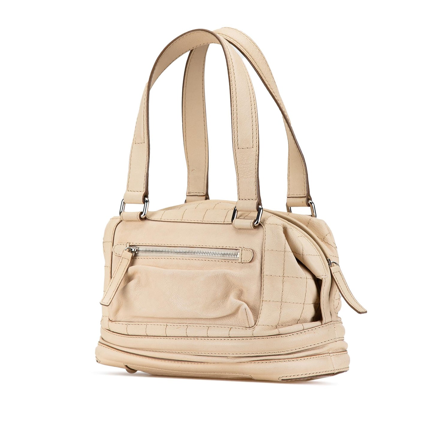 Chanel Goatskin Square Stitch Essential Bowler