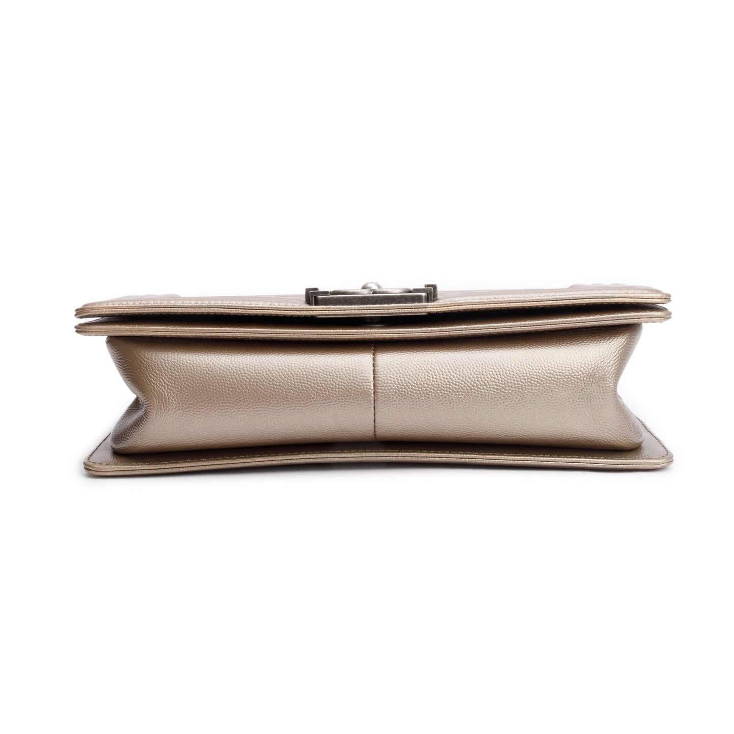 Chanel Gold Metallic Caviar Leather Medium Boy Bag